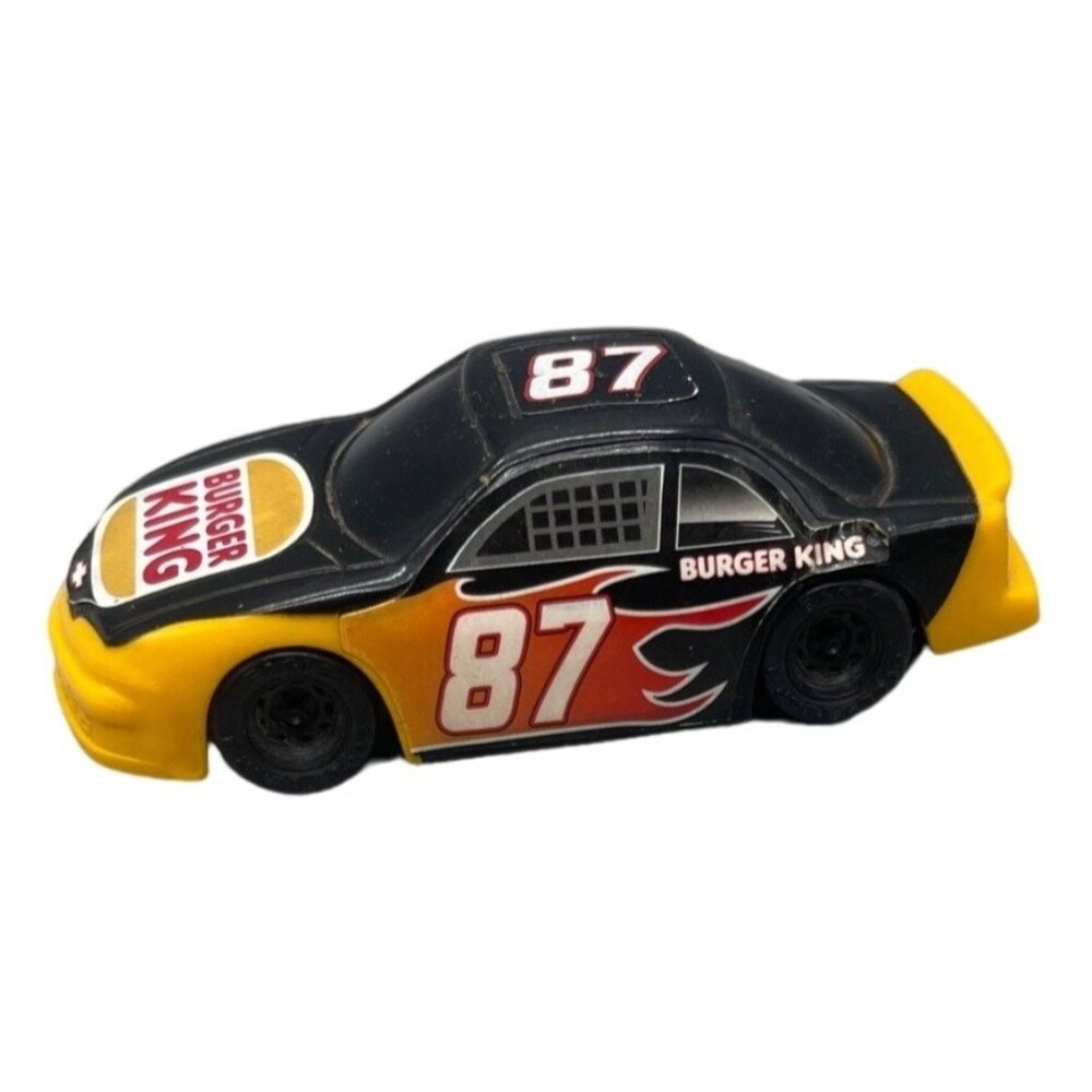 vintage burger king 87 toy car wopper yellow black 4" READ